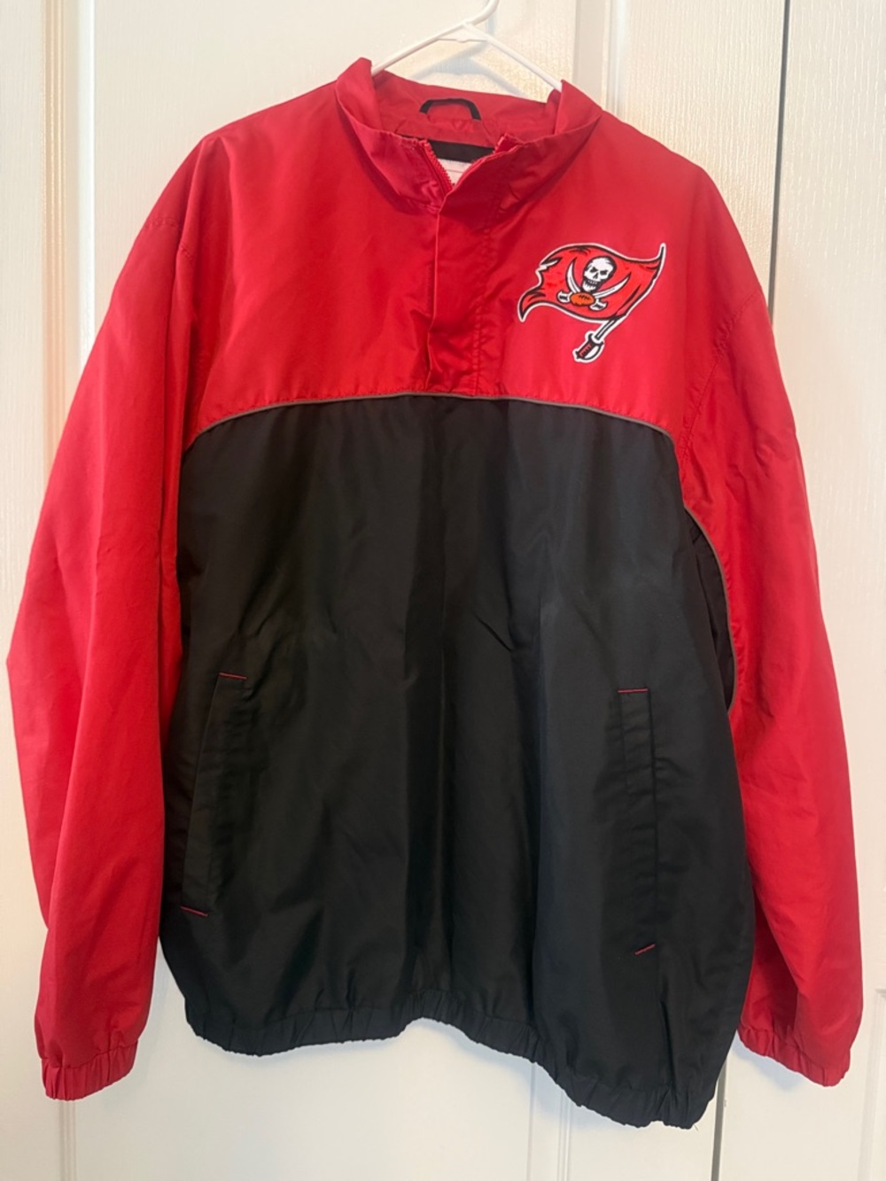 NFL Red and Black Lightweight Pullover Jacket